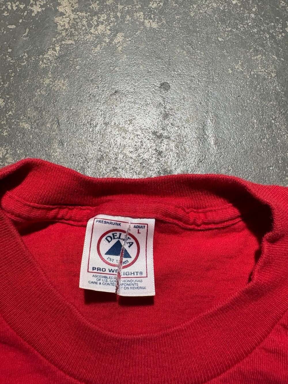 Delta Laughlin Spring Run 98 T-Shirt Size L Red Motorcycle Rally - Picture 3 of 4